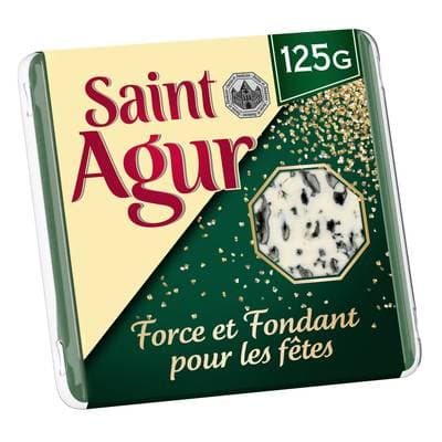 Saint Agur Fromage à pâte persillée en portion, 125g