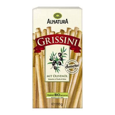 Alnatura Gressins à L'Huile d'Olive Bio, 110g