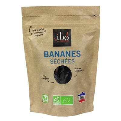 Ibo Bananes séchées entières bio, 150g