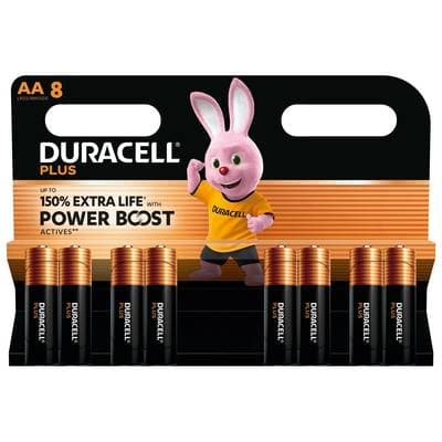 Duracell 8 piles LR06 / AA Plus powerboost, 8  piles