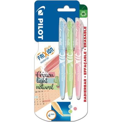 Pilot Surligneurs assortis frixion light natural moyen, 3 surligneurs