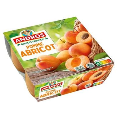 Andros Compote pomme abricot, 4x100g