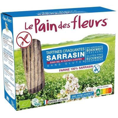 Le pain des fleurs - Tartines sarrasin, sans sel ni sucre ajouté, sans gluten, Bio