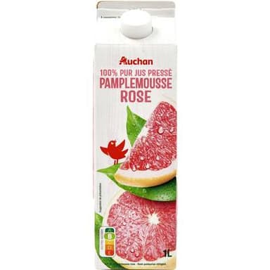 Auchan Pur Jus de Pamplemousse Rose, 1l