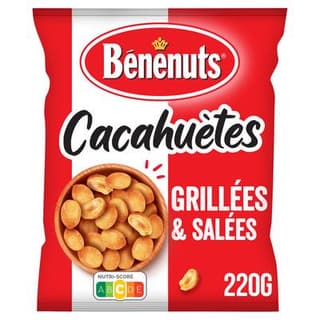 Benenuts Cacahuètes Grillées et Salées, 220g
