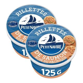 Petit Navire Rillettes de Saumon rose du Pacifique, Lot de 2x125g