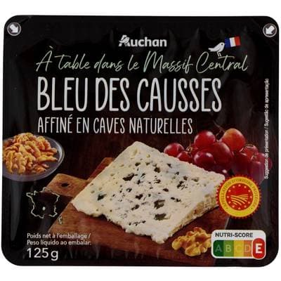 Auchan Terroir Bleu des Causses affiné en caves naturelles AOP, 125g