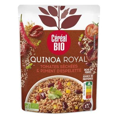 Céréal Bio Quinoa Royal Tomates Séchées et Piment d'Espelette Vegan Bio, 220g