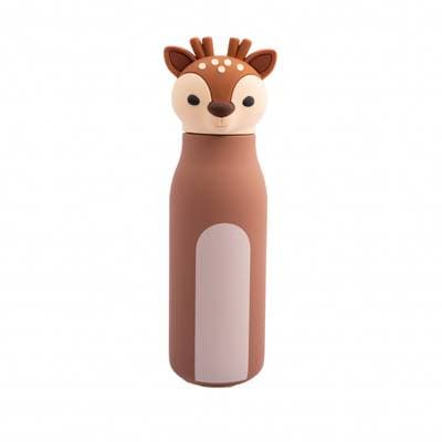 Dotz Bouteille en acier inoxydable à double paroi avec paille en silicone Milo, 350ml