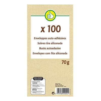 Pouce 100 Enveloppes auto-adhésives, Dimensions 110 x 220 mm