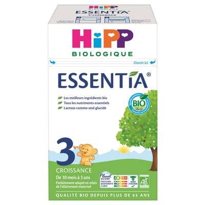 Hipp Lait de Croissance Essentia Bio 3ème âge en Poudre Bébé Dès 10 mois, 600g