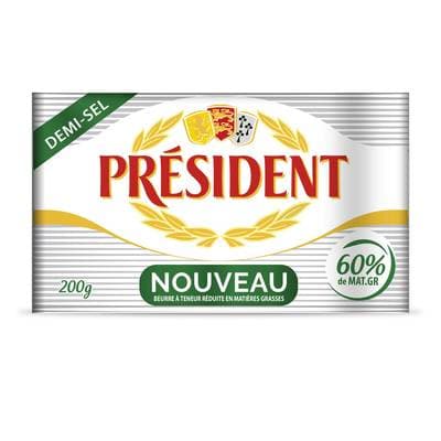 Président Beurre Demi Sel 60%mg, 200g