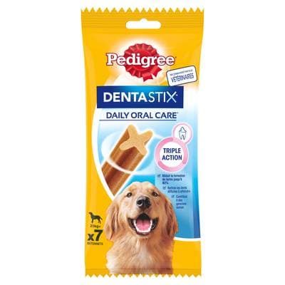 Pedigree Dentastix Daily Oral Care - Bâtonnets Hygiène Bucco-Dentaire pour grand chien x7, 270g
