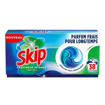 Skip Lessive Capsules Fraîcheur Intense Tout en 1, 38 capsules