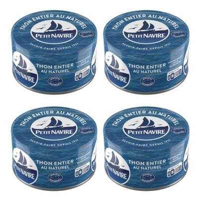 Petit Navire Thon Entier au Naturel Albacore, Lot de 2 - 2x140g