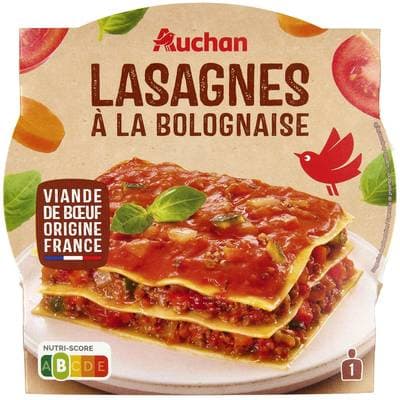 Auchan Lasagnes bolognaise micro-ondes, 300g