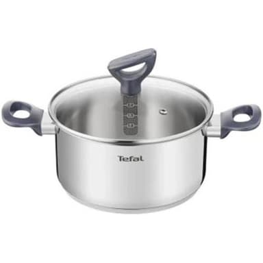Tefal Faitout 20 cm inox + couvercle, 1 pièce