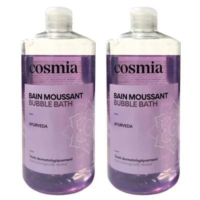COSMIA Bain moussant ayurveda, Lot de 2x750ml