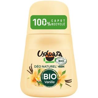 Ushuaïa Déodorant bille à la Vanille bio, 50ml