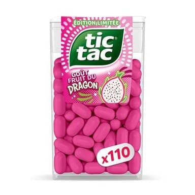 Tic Tac Bonbons Goût Fruit du Dragon Acidulée x110, 54g