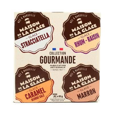 Maison de la Glace Minis Pots Saveurs Gourmandes, 4 pots - 340g