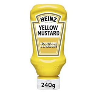 Heinz Yellow mustard classic - Moutarde classique en flacon souple squeeze Top Down, 240g