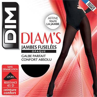 Dim Collant Diam's opaque satiné Noir 45D, Taille 4
