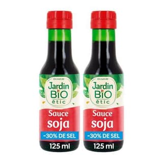 Jardin Bio Etic Sauce Soja Shoyu Bio -30% de sel, Lot de 2x125ml