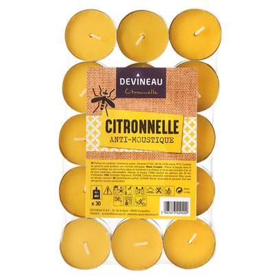 3065873429041 - Devineau - Bougies chauffe-plats Citronnelle, Anti-moustiques