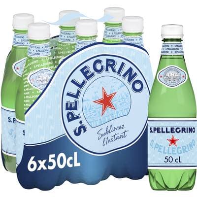 San Pellegrino Eau gazeuse minérale naturelle, 6x50cl