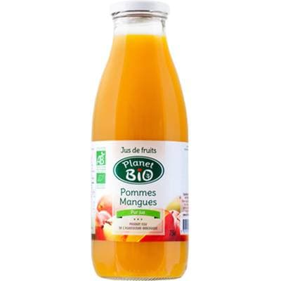 Planet Bio Jus de pomme mangue bio, 75cl