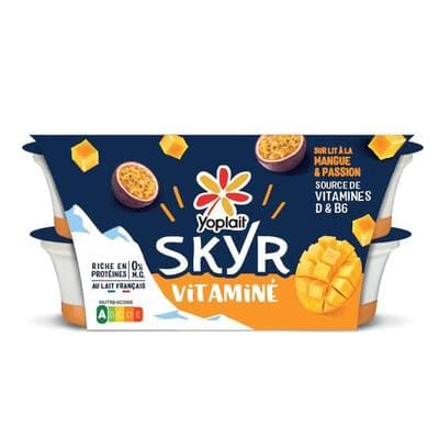 Yoplait Skyr vitaminé mangue passion, 4x120g