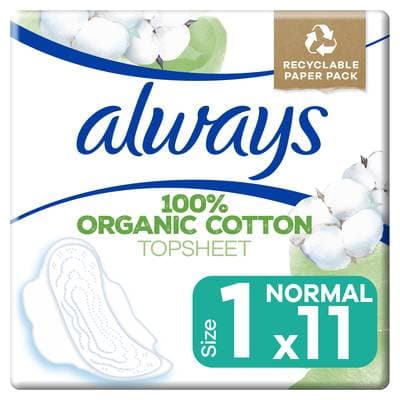Always Serviettes Hygiéniques avec Ailettes, 11 serviettes