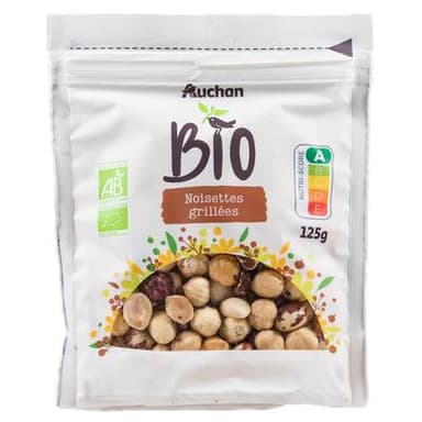 Auchan BIO Noisettes Grillées Bio, 125g