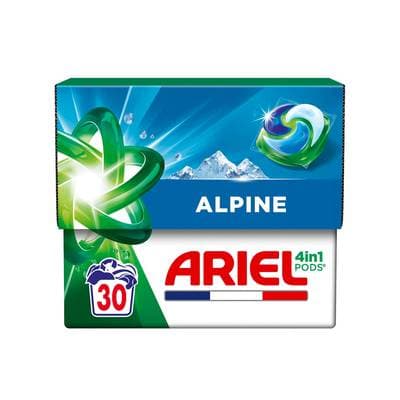 Ariel Lessive Capsules 4in1 Pods Alpine, 30 capsules