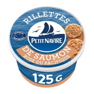 Petit Navire Rillettes de Saumon rose du Pacifique, 125g