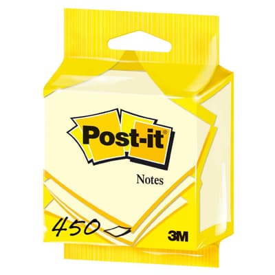 Post-it Bloc de notes adhésives jaunes 7,6 x 7,6 cm, 450  feuilles