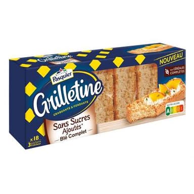 Pasquier Tartine Grilletine Blé Complet, 255g