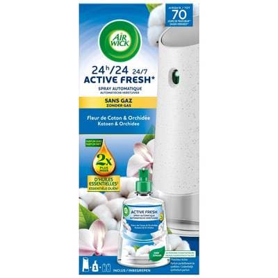 Air Wick Désodorisant Spray Automatique Coton, 250ml
