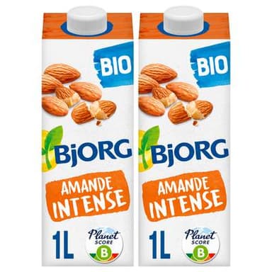 Bjorg Lait d'amande Intense Boisson Végétale Bio, Lot de 2x1L