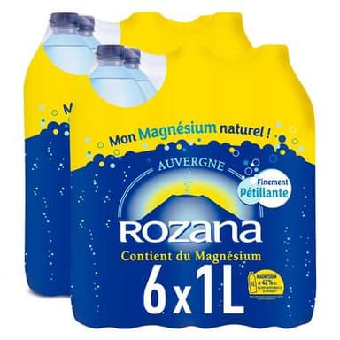 Rozana Eau gazeuse minérale naturelle, Lot de 2 - 6x1L