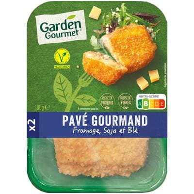 Garden Gourmet Pavé Gourmand Fromage Soja et Blé, 2x90g