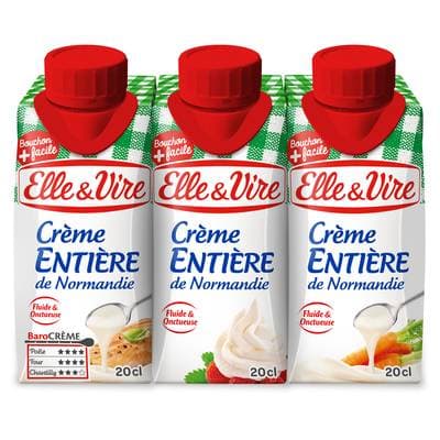 Elle&Vire Crème 30% Mg Fluide UHT, 3x20cl