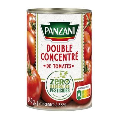 Panzani Double Concentré De Tomates Zero Résidu de Pesticides, 140g