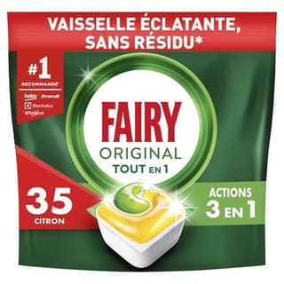 FAIRY Capsule lave vaisselle Original Citron, 35 capsules