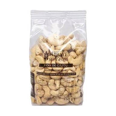 Abbaye De Sept Fons Noix de Cajou Nature sans sel ajouté, 250g