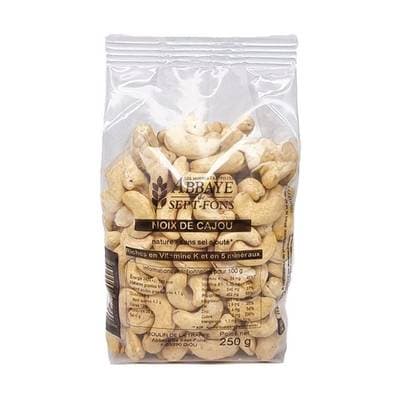 Abbaye De Sept Fons Noix de Cajou Nature sans sel ajouté, 250g