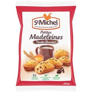 St Michel Petite madeleine aux pépites de chocolat, 400g
