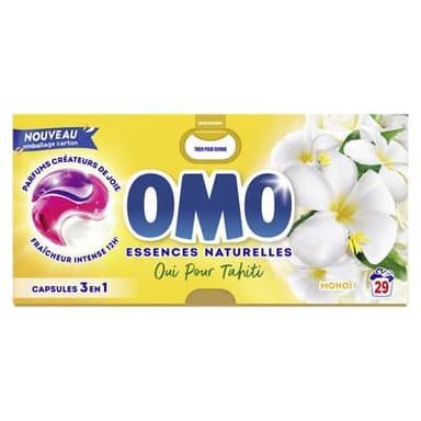 Omo Lessive Capsule 3en1 Tahiti au MonoÏ, 29 capsules