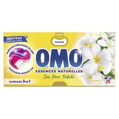 Omo Lessive Capsule 3en1 Tahiti au MonoÏ, 29 capsules